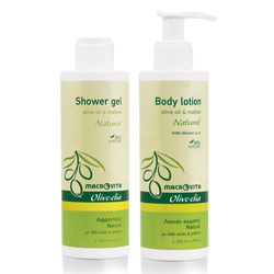 MACROVITA Olive.elia Natural olive oil & mallow: body lotion 200ml + shower gel 200ml