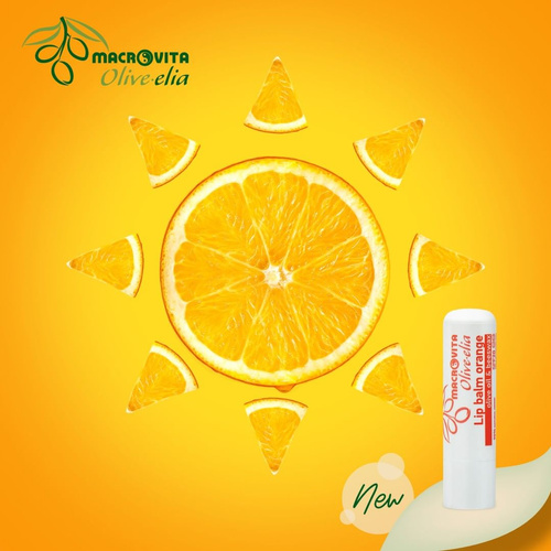 MACROVITA Olive.elia Lip Balm Orange SPF20 olive oil & beeswax 4.8g
