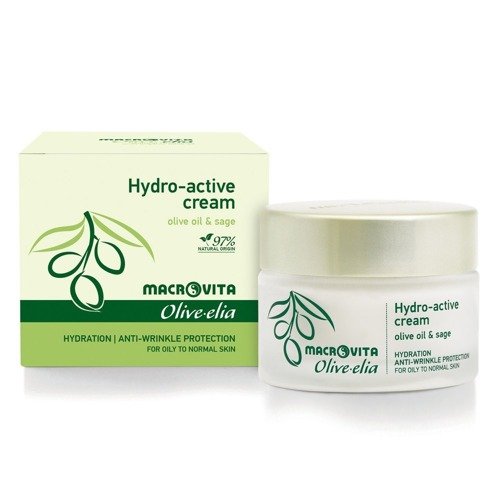 MACROVITA Olive.elia Hydro-active naturalny krem aktywnie nawilżający z bio-składnikami cera tłusta lub normalna 50ml